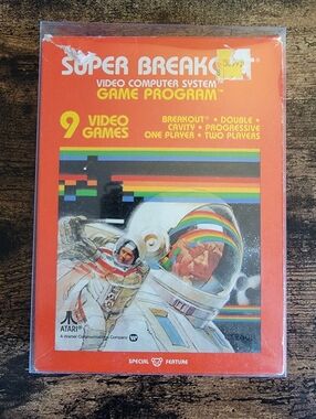 1981 Atari Super Breakout Boxed Video Game 9in1 Complete